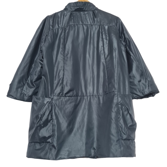 Size- L, Vintage Datum puffer jacket for women in dark grey for heavy winters. - Picture 2 of 16